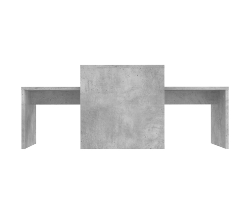 vidaXL Mesa de centro madera contrachapada gris hormigón 100x48x40 cm