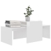 Mesa de centro madera contrachapada blanco brillo 100x48x40 cm