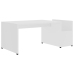 Mesa de centro madera contrachapada blanco 90x45x35 cm