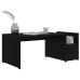 vidaXL Mesa de centro madera contrachapada negro 90x45x35 cm