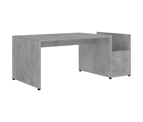 vidaXL Mesa de centro madera contrachapada gris hormigón 90x45x35 cm