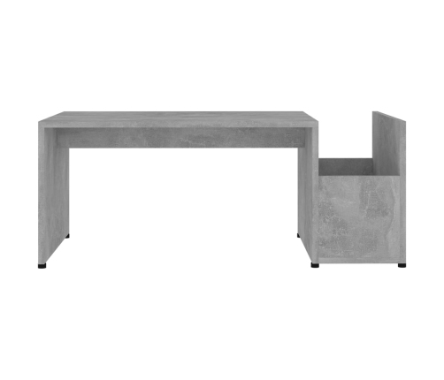 vidaXL Mesa de centro madera contrachapada gris hormigón 90x45x35 cm