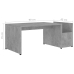 vidaXL Mesa de centro madera contrachapada gris hormigón 90x45x35 cm