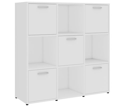 Estantería librería madera contrachapada blanco 90x30x90 cm