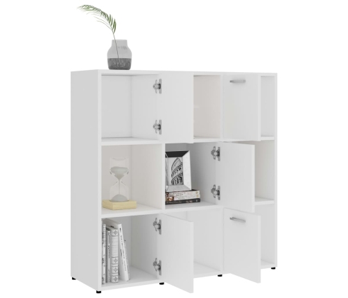 Estantería librería madera contrachapada blanco 90x30x90 cm