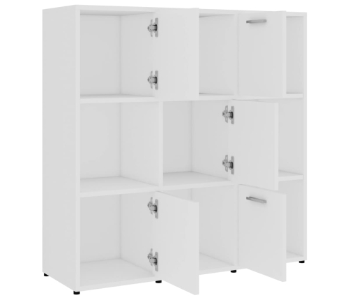 Estantería librería madera contrachapada blanco 90x30x90 cm