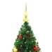 Árbol de Navidad artificial con luces y bolas verde 150 cm