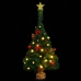 Árbol de Navidad preiluminado con luces y bolas verde 64 cm