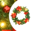 Corona de Navidad con luces LED PVC verde 60 cm