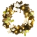 Corona de Navidad con luces LED verde 60 cm PVC