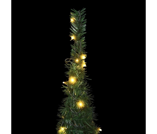 Árbol de Navidad emergente preiluminado con luces verde 150 cm