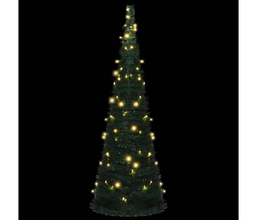 Árbol de Navidad emergente preiluminado con luces verde 180 cm