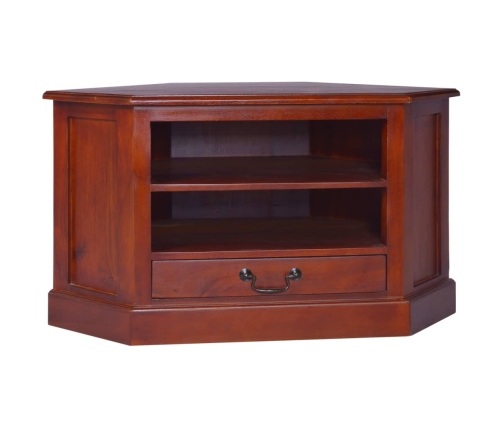 Mueble de TV de esquina madera maciza de caoba marrón clásico