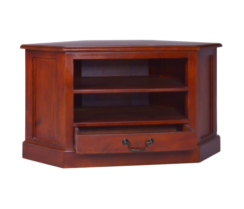 Mueble de TV de esquina madera maciza de caoba marrón clásico