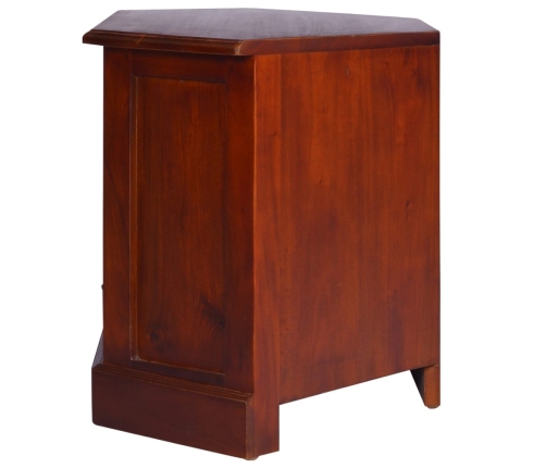 Mueble de TV de esquina madera maciza de caoba marrón clásico