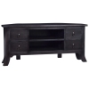 Mueble para TV madera maciza de caoba negro café 100x40x45 cm