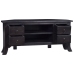 Mueble para TV madera maciza de caoba negro café 100x40x45 cm