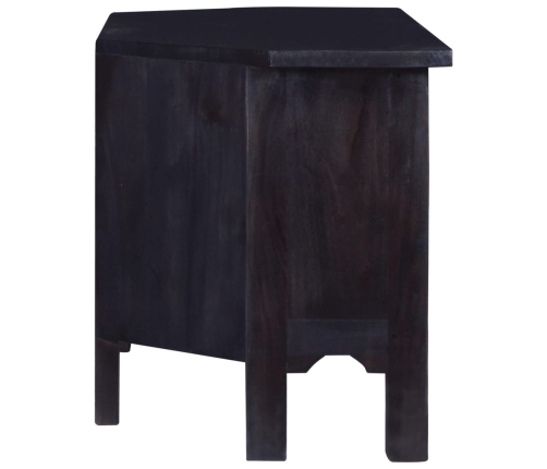 Mueble para TV madera maciza de caoba negro café 100x40x45 cm