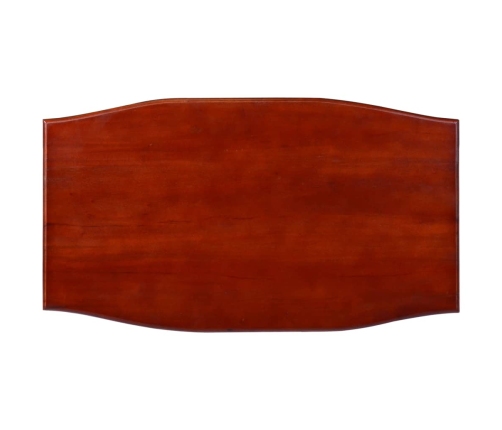 Mesa de centro clásica madera maciza caoba marrón 90x50x40 cm