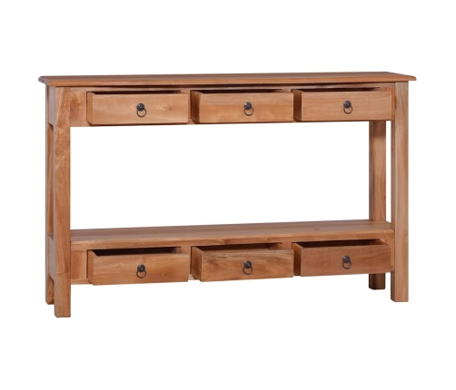 Mesa consola de madera maciza de caoba 120x30x75 cm