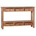 Mesa consola de madera maciza de caoba 120x30x75 cm