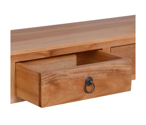 Mesa consola de madera maciza de caoba 120x30x75 cm