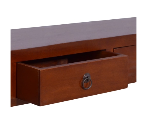 Mesa consola clásica de madera maciza caoba marrón 120x30x75cm