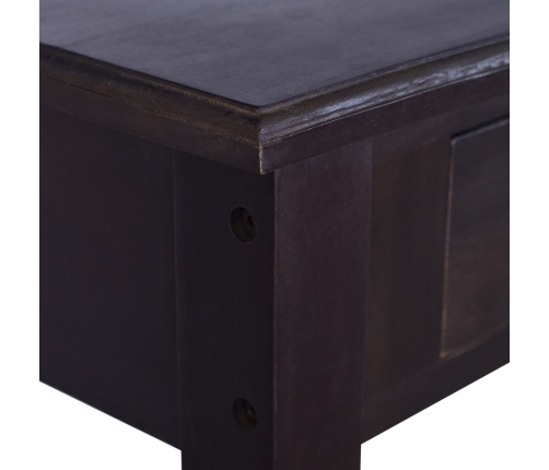 Mesa consola de madera maciza caoba negro café 120x30x75 cm