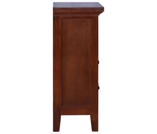 Mueble auxiliar clásico madera maciza caoba marrón 60x30x75 cm