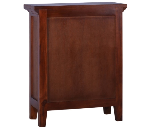 Mueble auxiliar clásico madera maciza caoba marrón 60x30x75 cm