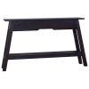 Mesa consola de madera maciza de caoba negra 120x30x75 cm