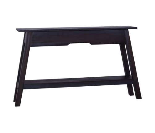 Mesa consola de madera maciza de caoba negra 120x30x75 cm