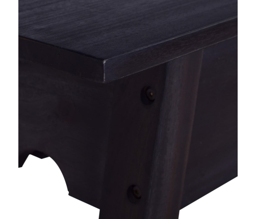 Mesa consola de madera maciza de caoba negra 120x30x75 cm