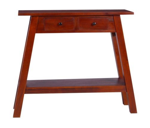 Mesa consola clásica de madera maciza caoba marrón 90x30x75cm