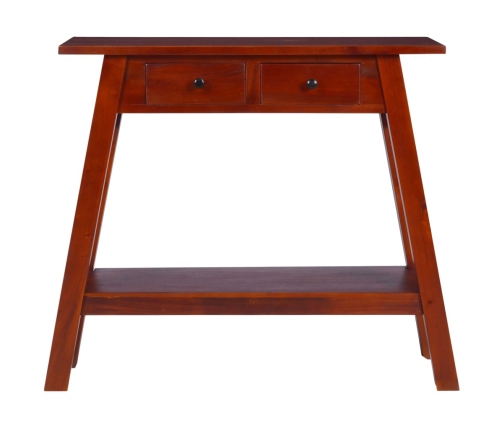 Mesa consola clásica de madera maciza caoba marrón 90x30x75cm