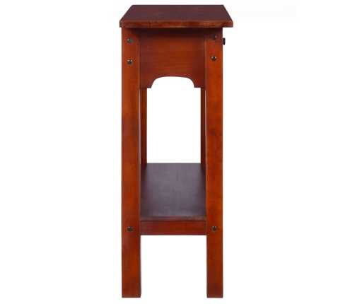 Mesa consola clásica de madera maciza caoba marrón 90x30x75cm