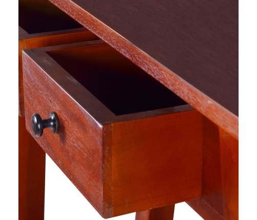 Mesa consola clásica de madera maciza caoba marrón 90x30x75cm