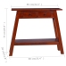 Mesa consola clásica de madera maciza caoba marrón 90x30x75cm