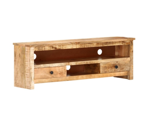 Mueble para TV de madera maciza de mango rugosa 120x30x40 cm