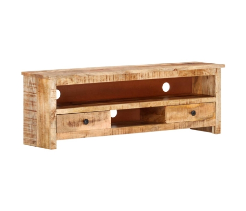 Mueble para TV de madera maciza de mango rugosa 120x30x40 cm