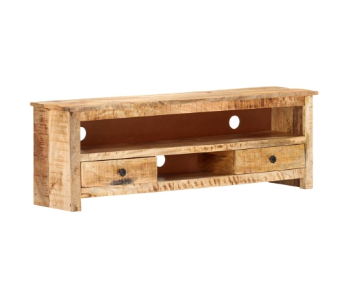 Mueble para TV de madera maciza de mango rugosa 120x30x40 cm