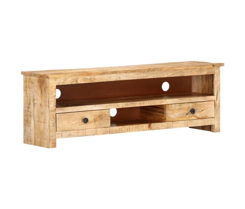 Mueble para TV de madera maciza de mango rugosa 120x30x40 cm