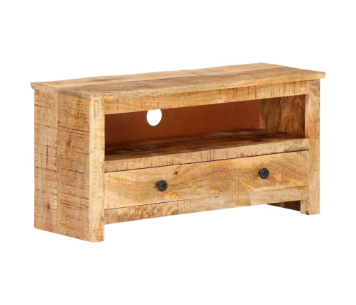 Mueble para TV de madera maciza de mango rugosa 79x30x40 cm