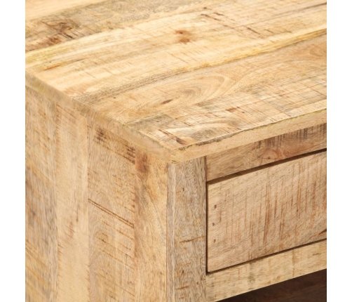 vidaXL Mesa de centro de madera maciza de mango rugosa 88x50x38 cm