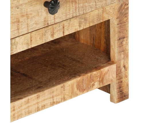 vidaXL Mesa de centro de madera maciza de mango rugosa 88x50x38 cm