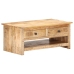 Mesa de centro de madera maciza de mango rugosa 88x50x38 cm