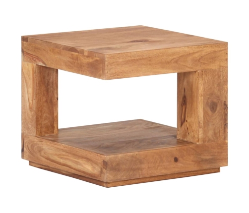 vidaXL Mesa de centro de madera maciza de acacia 45x45x40 cm