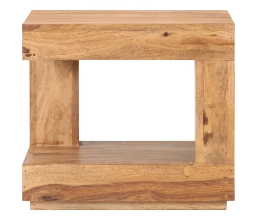 Mesa de centro de madera maciza de acacia 45x45x40 cm