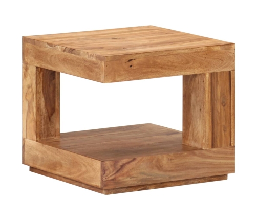 vidaXL Mesa de centro de madera maciza de acacia 45x45x40 cm