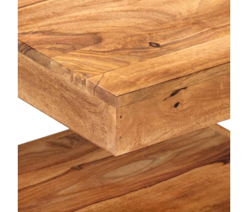 vidaXL Mesa de centro de madera maciza de acacia 45x45x40 cm